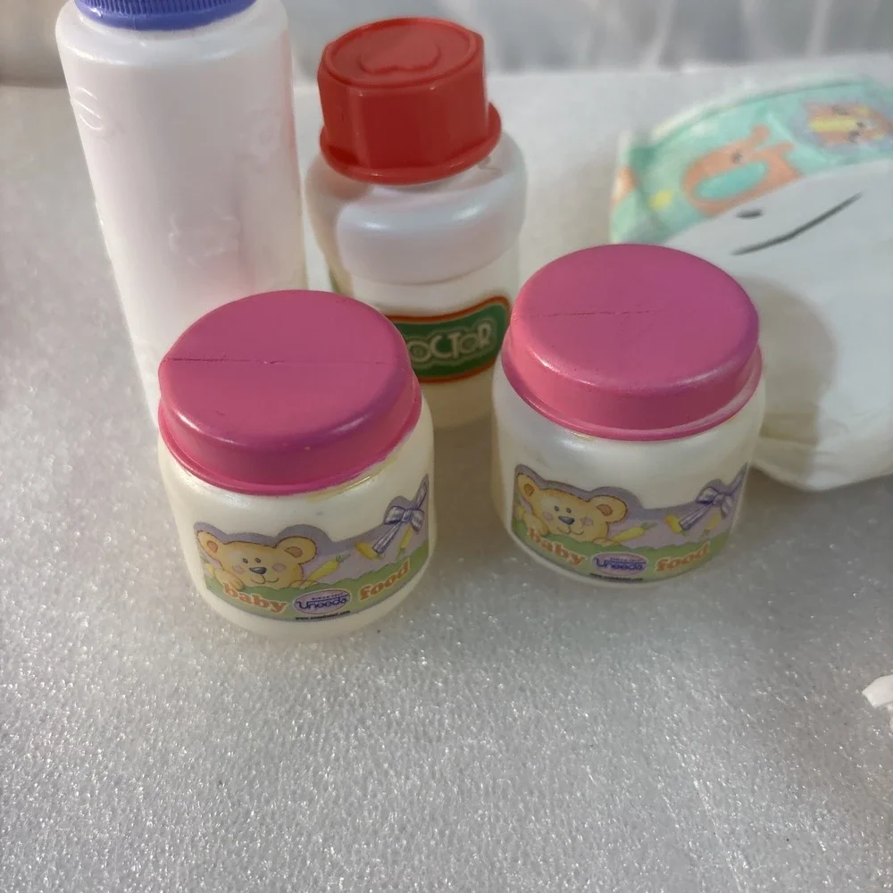 Uneeda Baby Doll Accessories Set Diapers‎ Baby Food Jars Doctor Bottle Powder